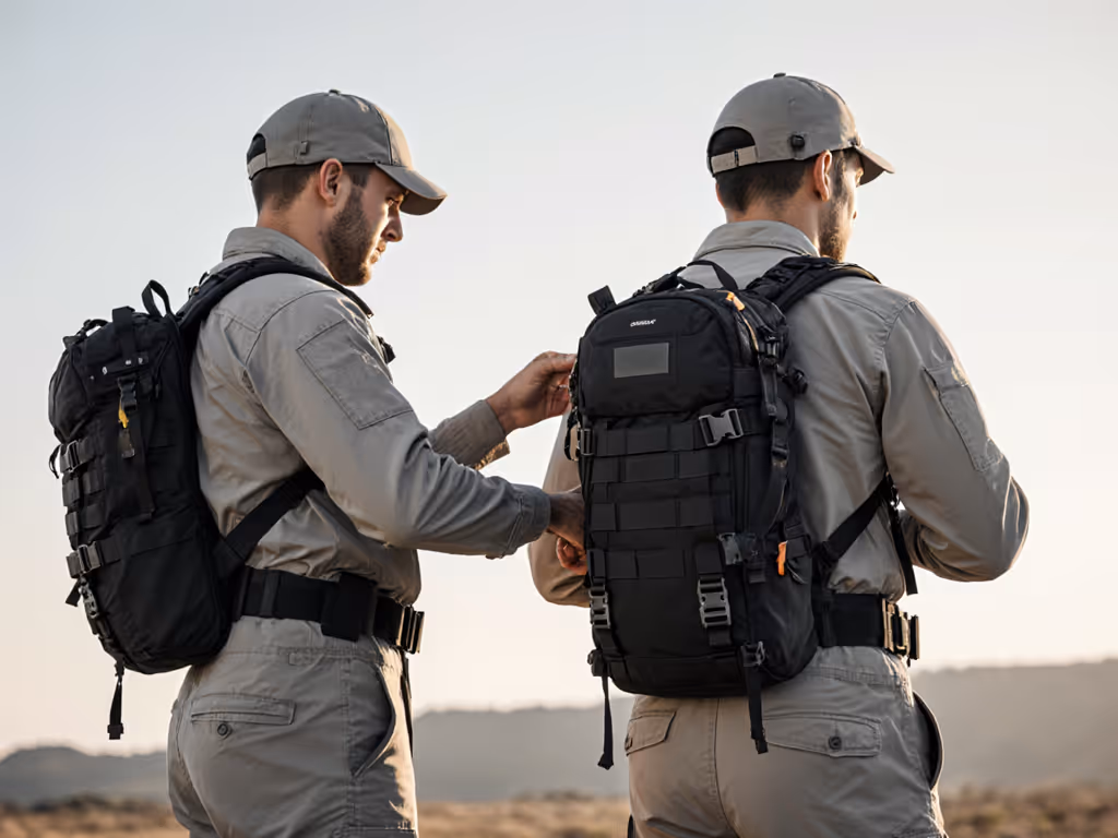 drone_team_adjusting_backpack_harness_to_different_body_types